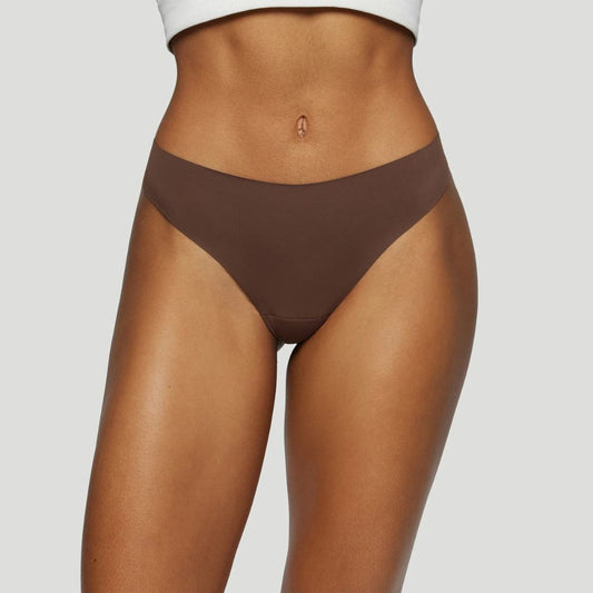 Tanga mi-haut marron ( Lot de 3 )