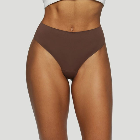 Tanga taille haute marron ( Lot de 3 )